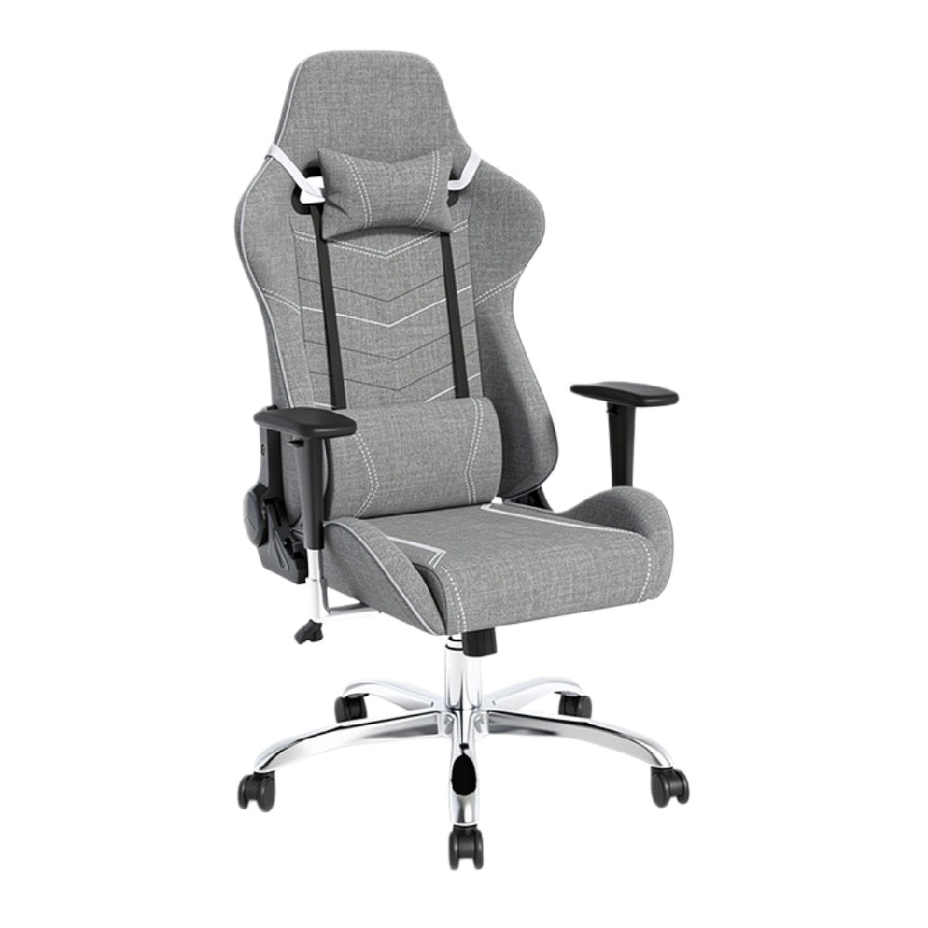 Ergonomische Grijze Gaming Stoel met Verstelbare Armleuningen